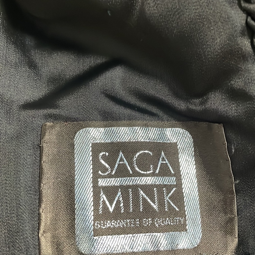 Vintage Saga Mink fur/ Outwear dark brown mink Coat/women size LG-XL (11) - Picture 9 of 17